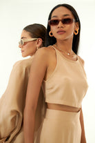 Vifafi-Sahara Krem Crop Top-Crop Top-7-Milagron.com