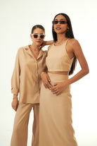 Vifafi-Sahara Krem Crop Top-Crop Top-8-Milagron.com