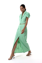 Vifafi-Vera Keten Crop Ceket-Ceket-2-Milagron.com