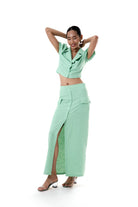 Vifafi-Vera Keten Crop Ceket-Ceket-3-Milagron.com