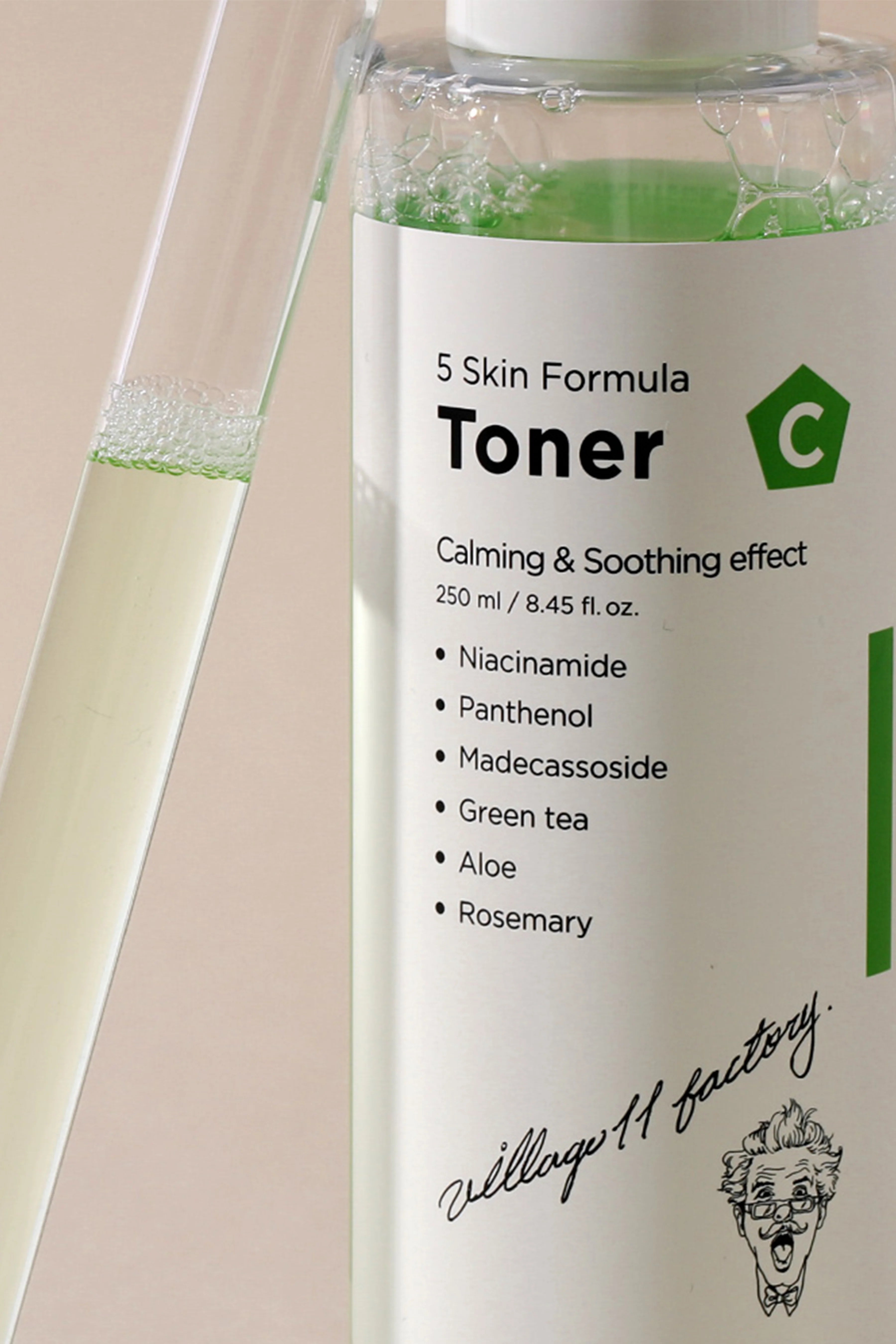 Village 11 Factory-Village 11 Factory C Skin Formula Toner 250ml Yatıştırıcı Cica Tonik-Tonik-2-Milagron.com