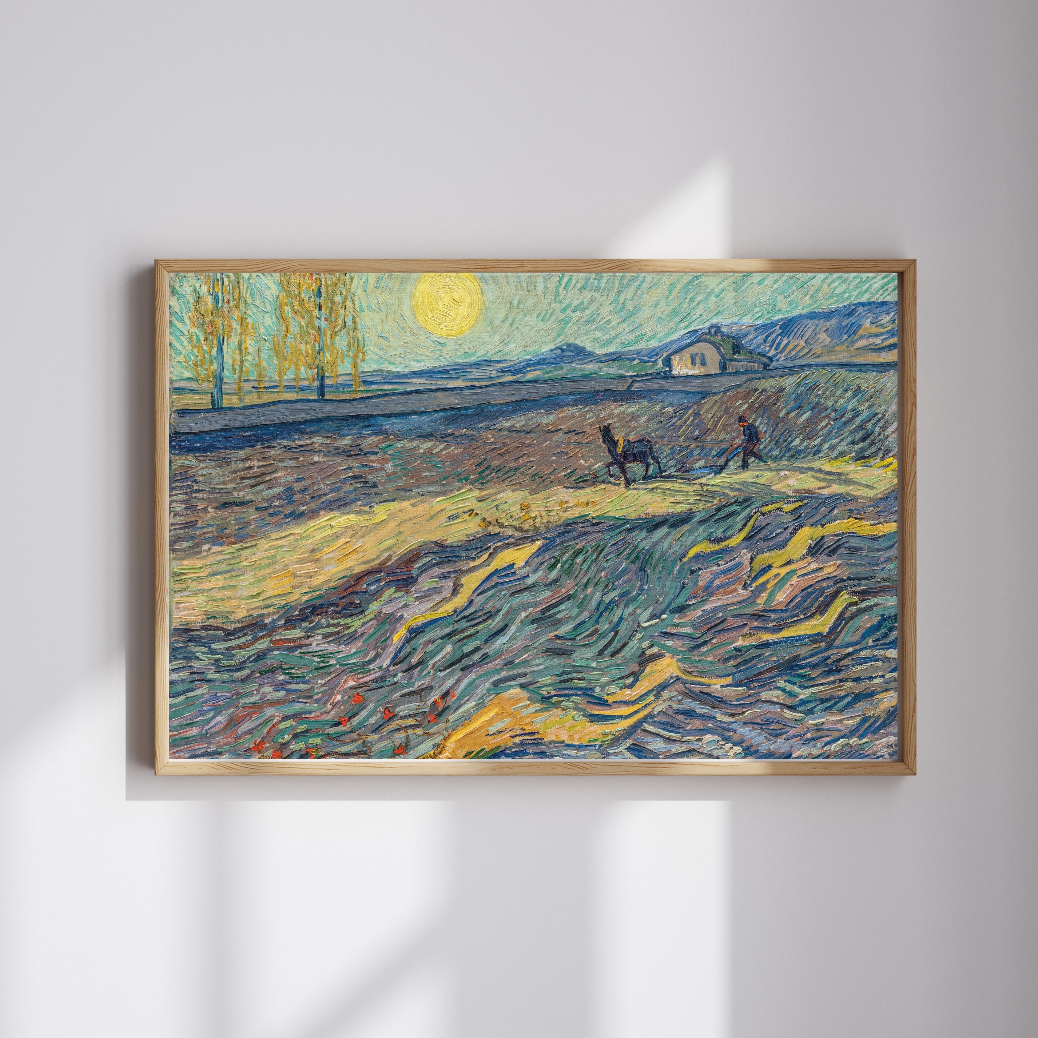 Vincent Van Gogh - Tarlada Çift Süren Köylü