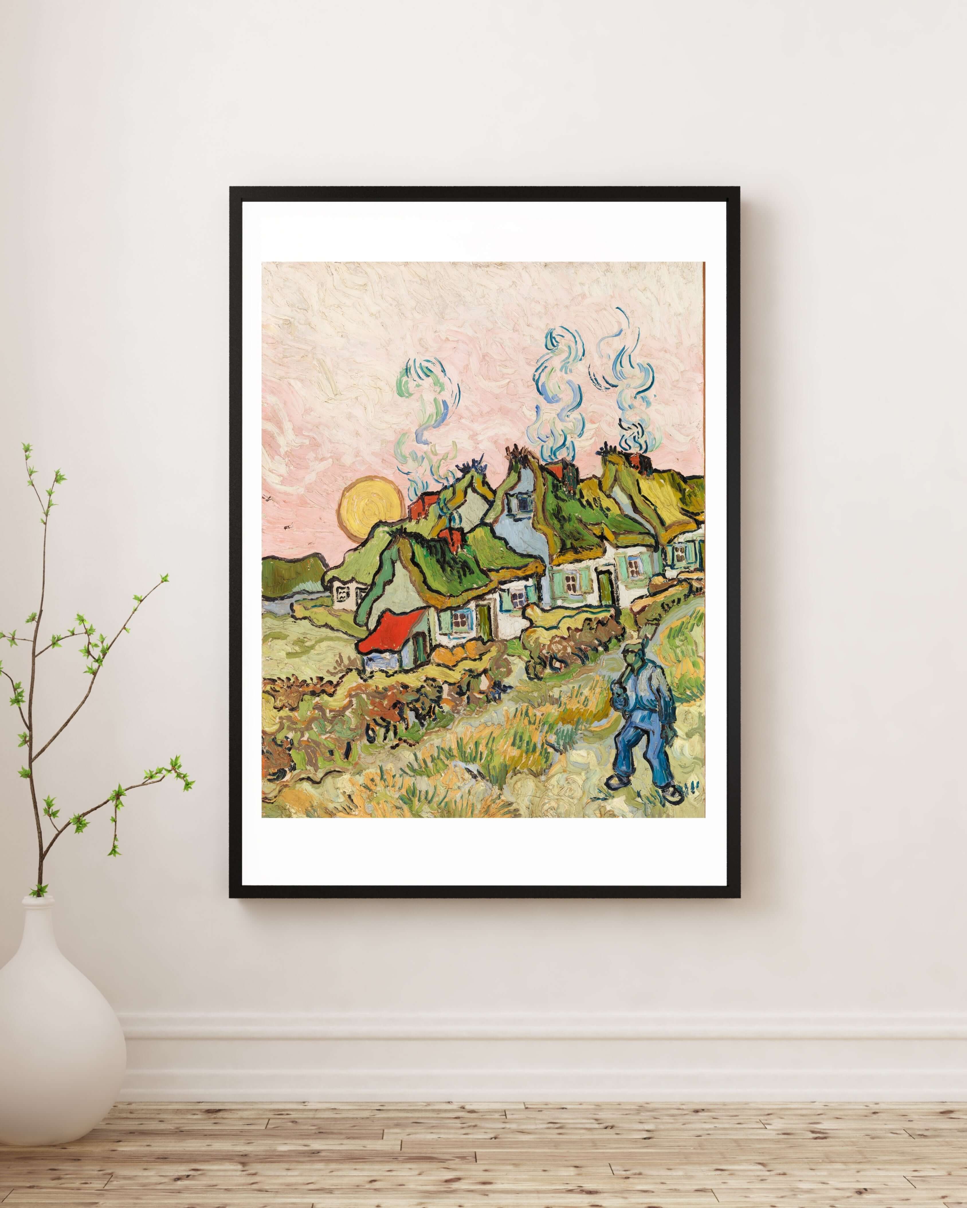 Vincent Van Gogh - Güneş Işığındaki Saz Çatılı Kulübeler
