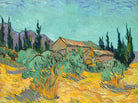 Vincent Van Gogh - Zeytin Ve Servi Ağaçları Arasında Ahşap Kulübeler