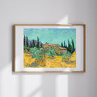 Vincent Van Gogh - Zeytin Ve Servi Ağaçları Arasında Ahşap Kulübeler