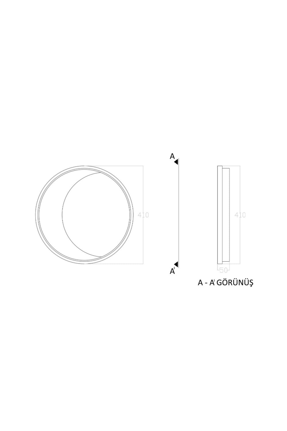 Led Aplik Luna Yarım Ay - 4