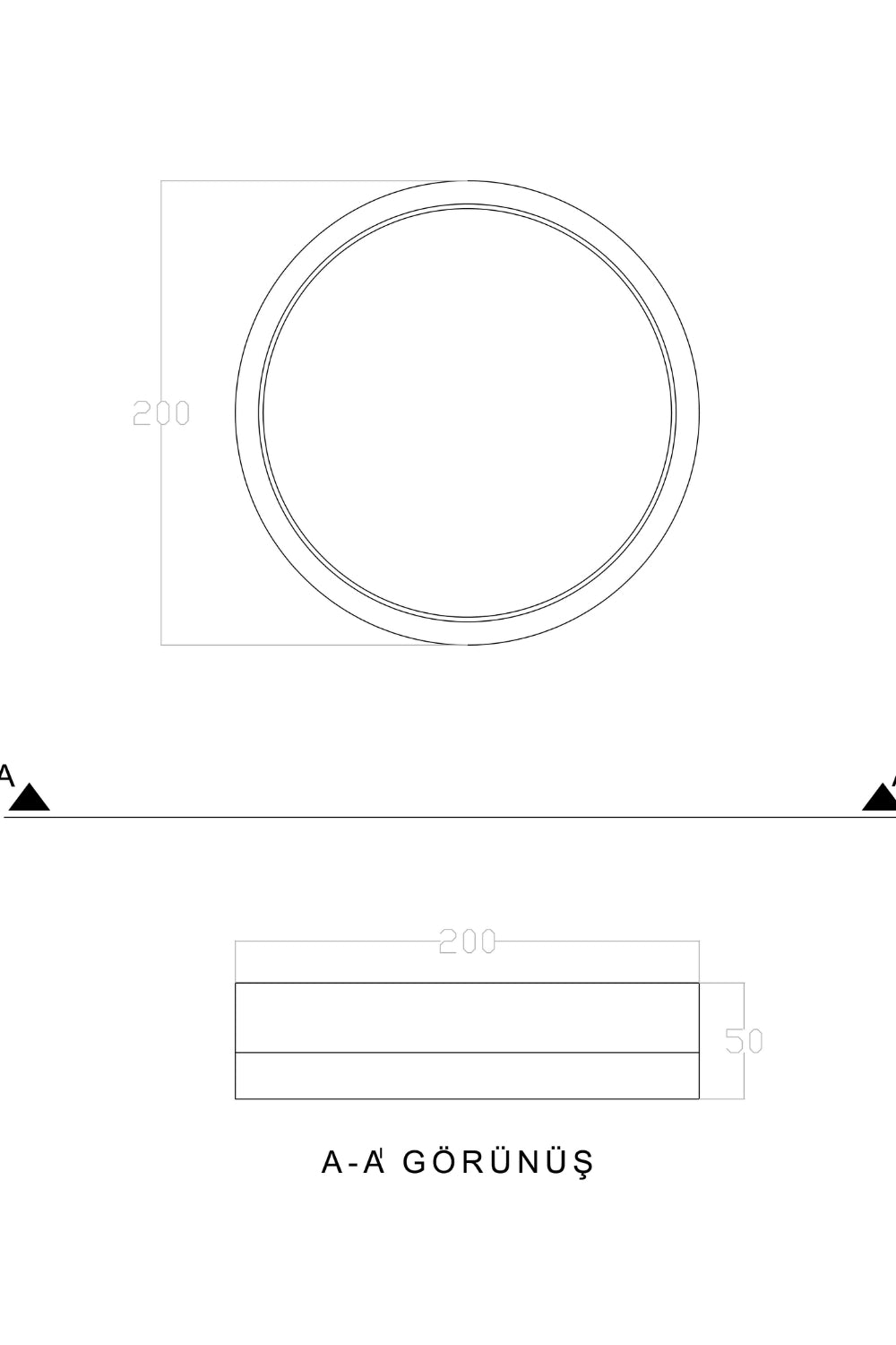 Plafonia Tavan Plafonyer Led Avize 20 Cm - 5