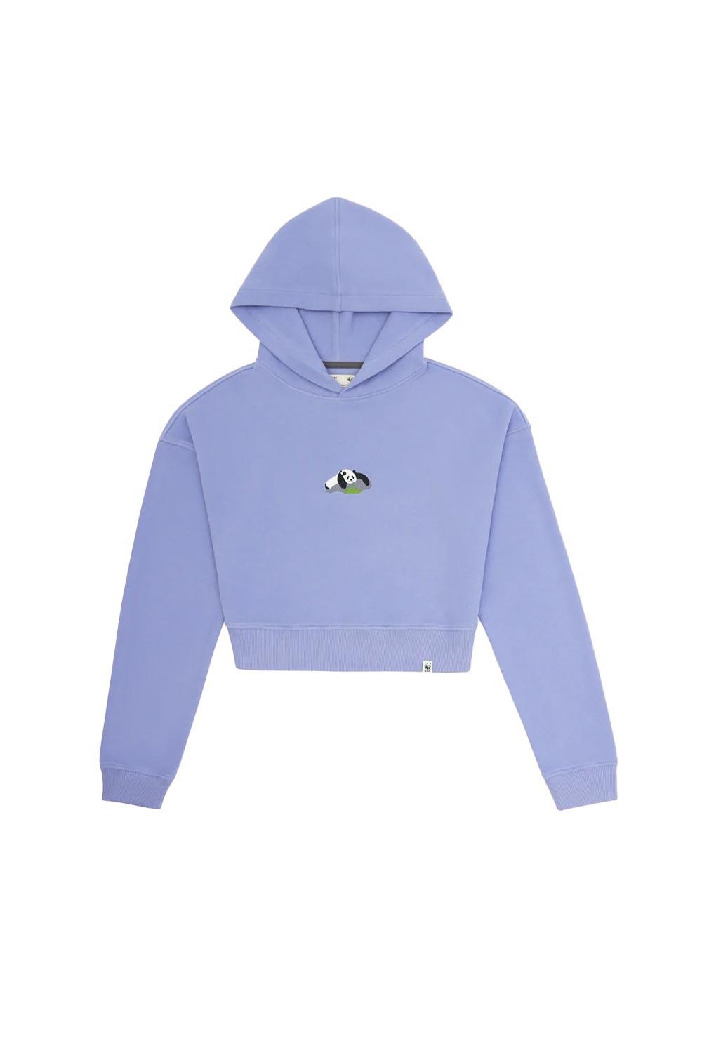 WWF Market-Dev Panda Crop Hoodie - Lila-Sweatshirts & Hoodies-1-Milagron.com