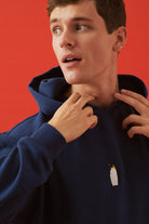 WWF Market-İmparator Penguen Hoodie - İndigo Mavisi-Sweatshirts & Hoodies-8-Milagron.com