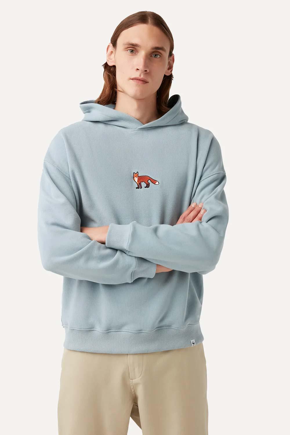 WWF Market-Kızıl Tilki Hoodie - Açık Mavi-Sweatshirts & Hoodies-3-Milagron.com