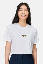 WWF Market-Monark Kelebeği Crop T-shirt - Beyaz-T-Shirts-3-Milagron.com