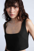 Wabi Sabi-Anchor Kaşmir Düğmeli Büstiyer-Top-2-Milagron.com