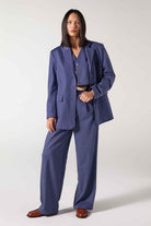 Wabi Sabi-Cle Astarlı Vatka Detaylı Mavi Ceket-Ceket-7-Milagron.com