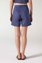 Wabi Sabi-Cle Mavi Pileli Şort-Şort-3-Milagron.com