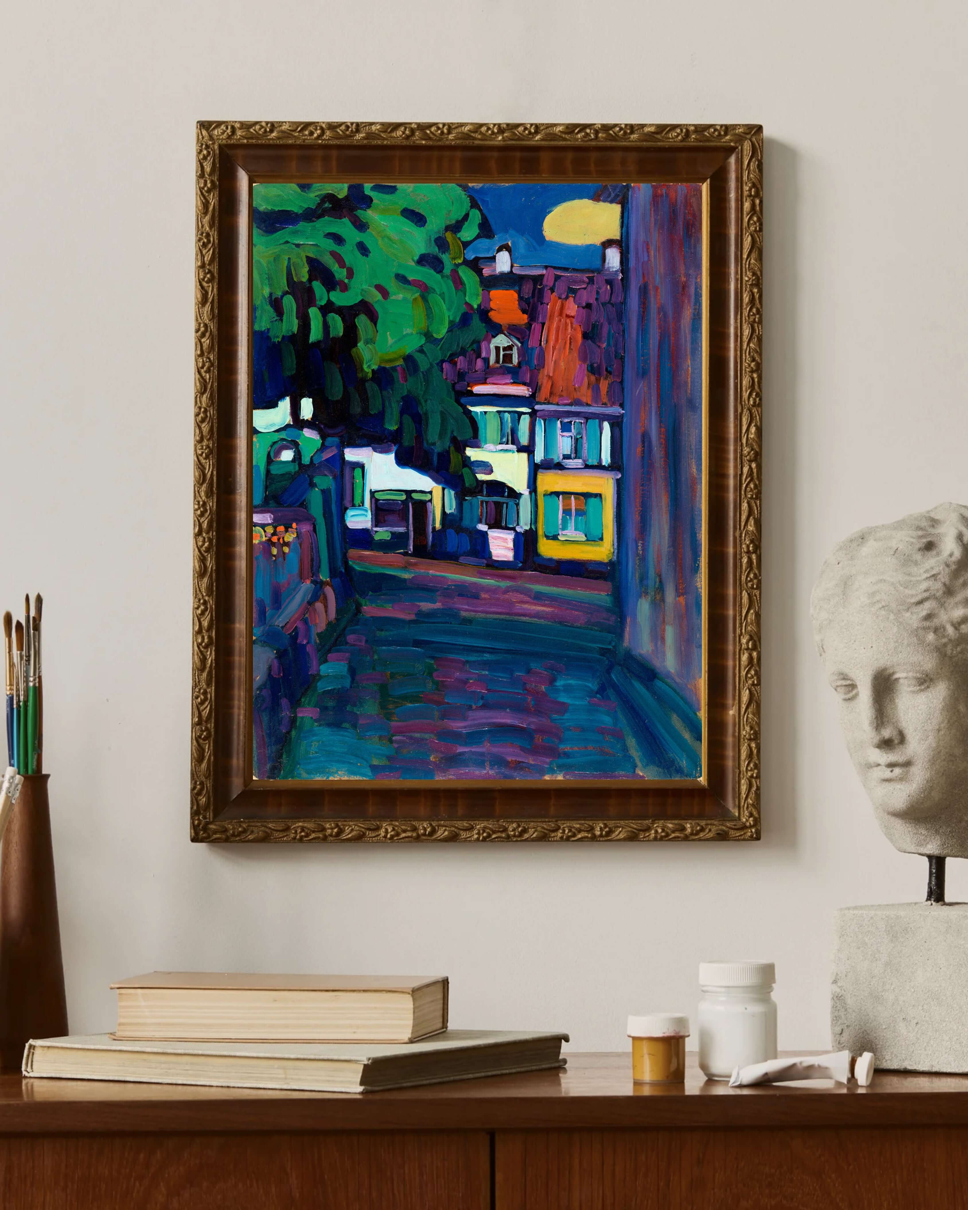 Wassily Kandinsky - Murnau Obermarkt'Taki Evler