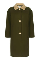 Wayt-Man In The Moon Ay Düğmeli Yeşil Palto-Kaban-1-Milagron.com