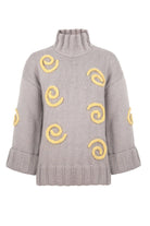 Wayt-Milky Way Gri Spiralli El Örgüsü Kazak-Kazak & Triko-2-Milagron.com