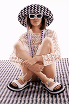 Wayt-Sonic Adventure Geometrik Desenli Çift Taraflı Kova Şapka-Bucket Hat-3-Milagron.com