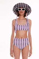 Wayt-Sonic Adventure Geometrik Desenli Çift Taraflı Kova Şapka-Bucket Hat-4-Milagron.com