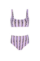Wayt-Sonic Adventure Geometrik Desenli Lila Bikini Üstü-Bikini & Mayo-3-Milagron.com