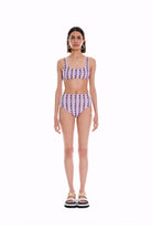 Wayt-Sonic Adventure Geometrik Desenli Lila Bikini Üstü-Bikini & Mayo-4-Milagron.com