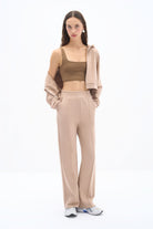 Wear Three Points-Bej Lubna Pantolon-Eşofman-1-Milagron.com