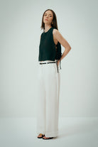 Wear Three Points-Luna Keten Top-Gömlek-2-Milagron.com