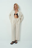 Wear Three Points-Lyna Keten Pantolon-Pantolon-2-Milagron.com