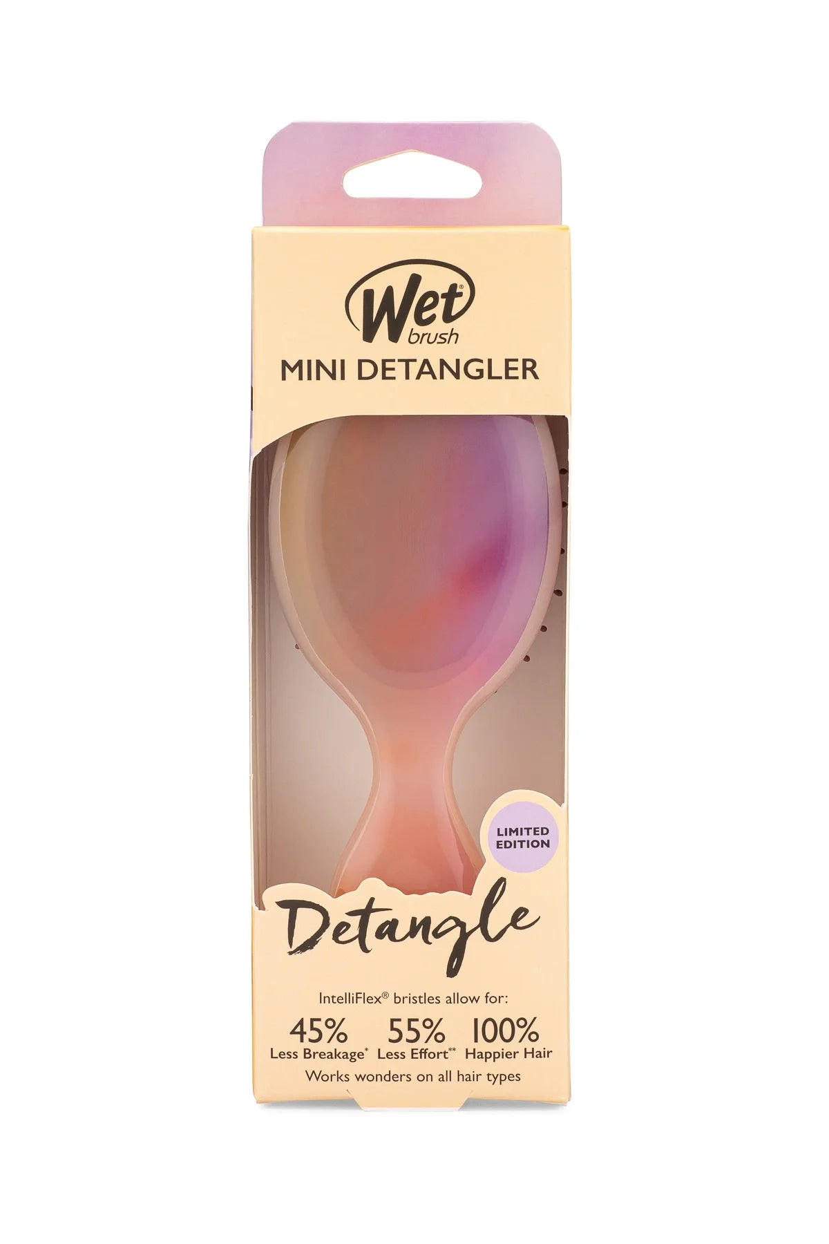Wet Brush Dessert Afterglow Dolaşık Açıcı Mini Saç Fırçası Pembe