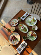 Feeling Good Inside-Palm Beach Seramik Yeşil Yemek Tabağı-Tabak & Kase-3-Milagron.com