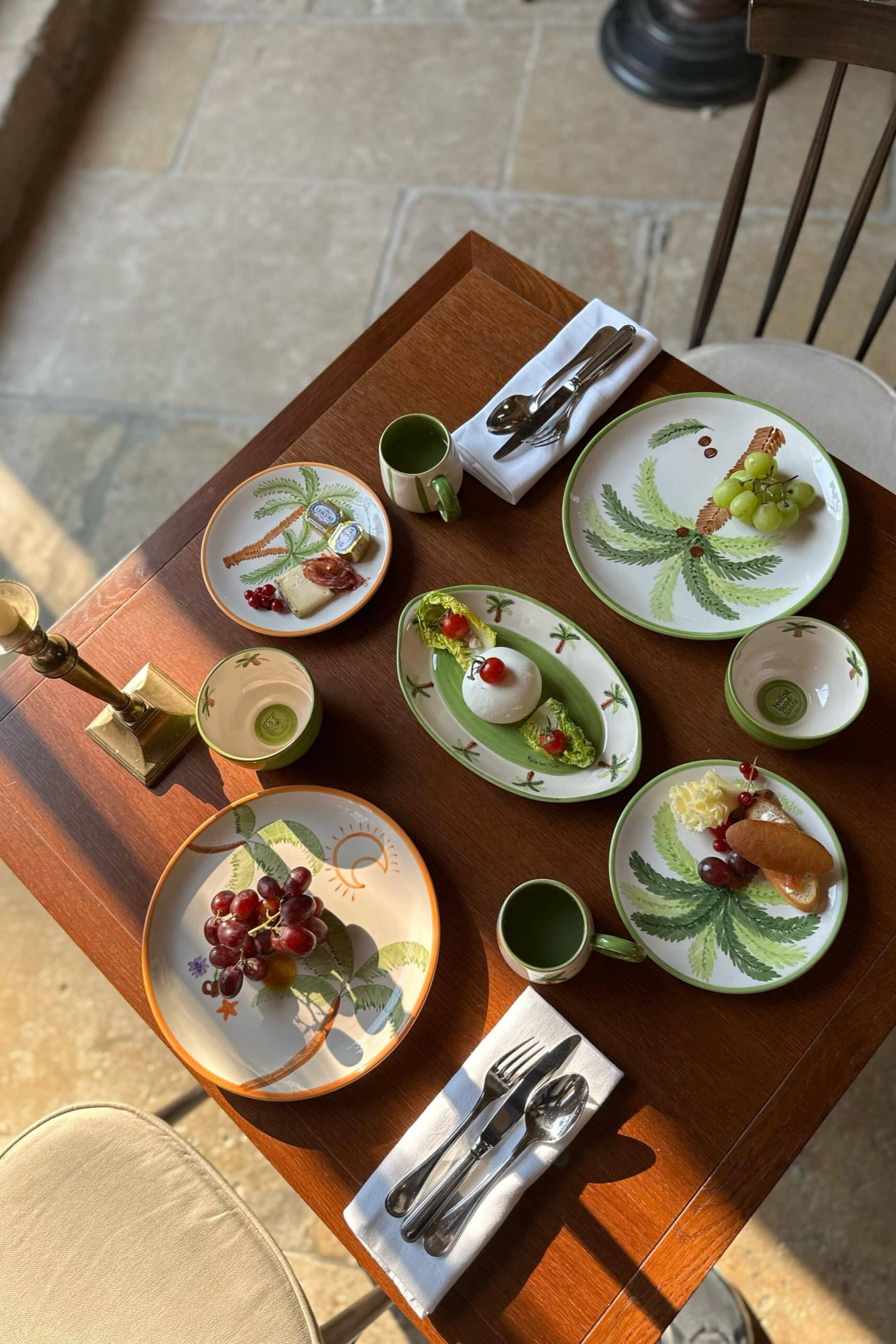 Feeling Good Inside-Palm Beach Seramik Turuncu Yemek Tabağı-Tabak & Kase-2-Milagron.com