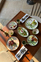 Feeling Good Inside-Palm Beach Seramik Turuncu Tatlı Tabağı-Tabak & Kase-4-Milagron.com