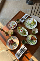 Feeling Good Inside-Palm Beach Seramik Çizgi Yemek Tabağı-Tabak & Kase-3-Milagron.com