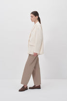 Wingcott-Ekru Cep Detaylı Oversize Blazer Ceket-Ceket-4-Milagron.com