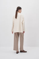 Wingcott-Ekru Cep Detaylı Oversize Blazer Ceket-Ceket-5-Milagron.com