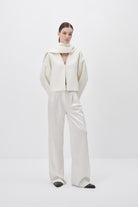 Wingcott-Ekru Şal Detaylı Kaşe Ceket-Ceket-1-Milagron.com