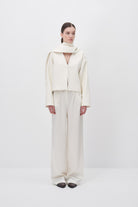 Wingcott-Ekru Şal Detaylı Kaşe Ceket-Ceket-3-Milagron.com