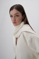 Wingcott-Ekru Şal Detaylı Kaşe Ceket-Ceket-5-Milagron.com