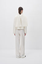 Wingcott-Ekru Şal Detaylı Kaşe Ceket-Ceket-9-Milagron.com