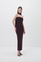 Wingcott-Şal Detaylı Strech Maxi Elbise-Elbise-4-Milagron.com