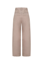 Wingcott-Taş İşlemeli Çift Pileli Geniş Kesim Kanvas Pantolon-Pantolon-3-Milagron.com