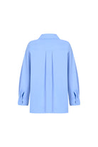 Wingcott-Taş İşlemeli Mavi Oversize Gömlek-Gömlek-6-Milagron.com