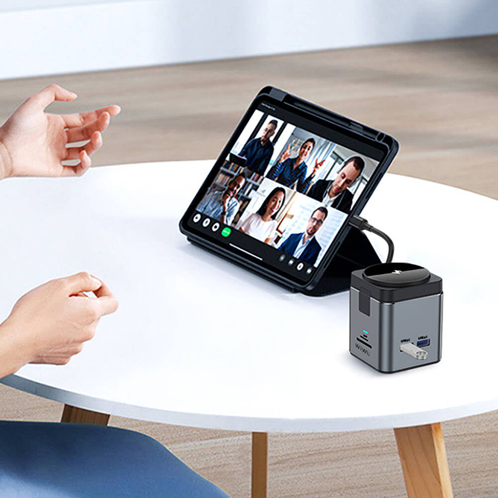 9In1 Magsafe Pd Şarj Standı 100W Hub Usb 3.0 Sd/Tf Hdmi Rj45