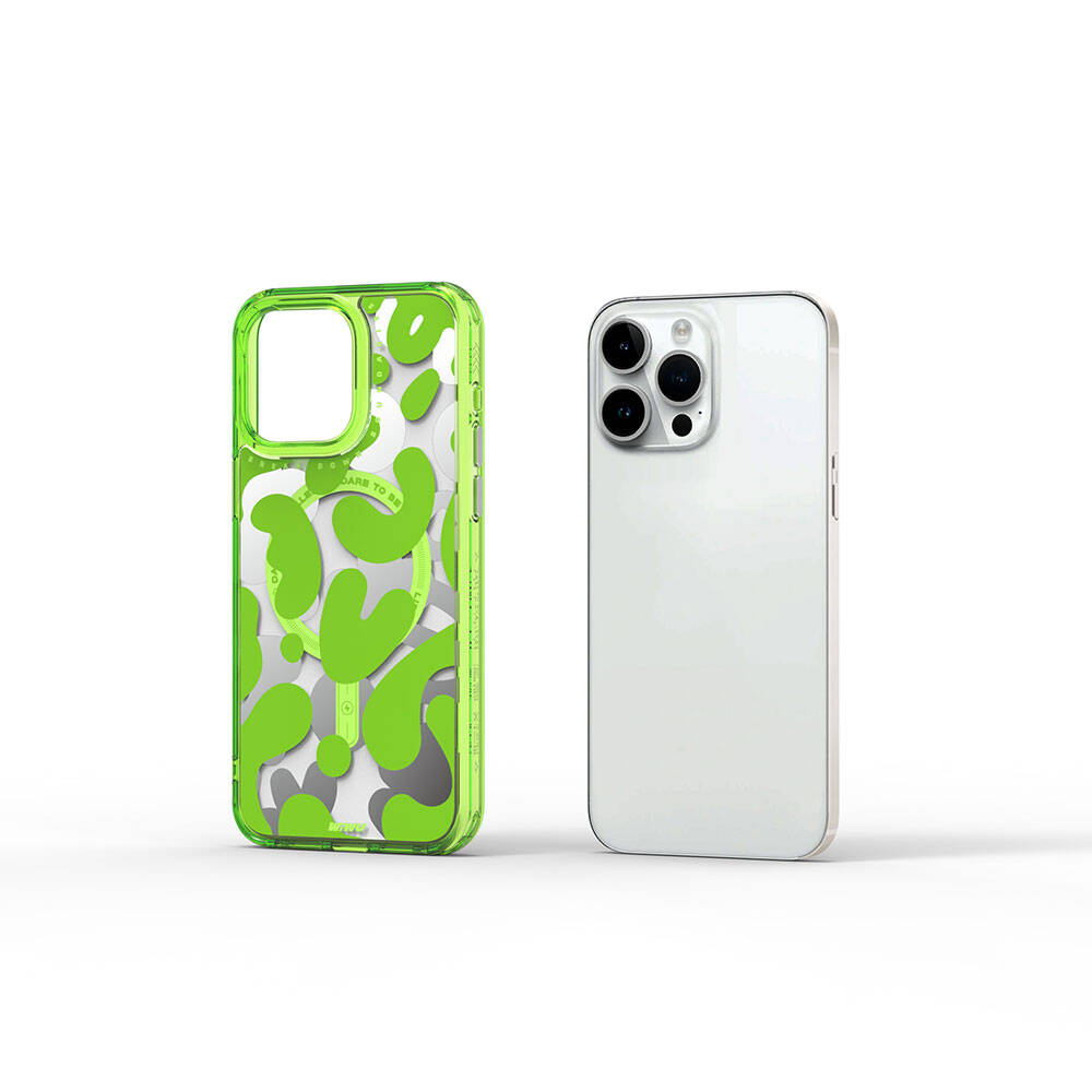Fluorescent G Serisi Magsafe Uyumlu Boya Desenli Iphone 15 Pro Max Kılıf