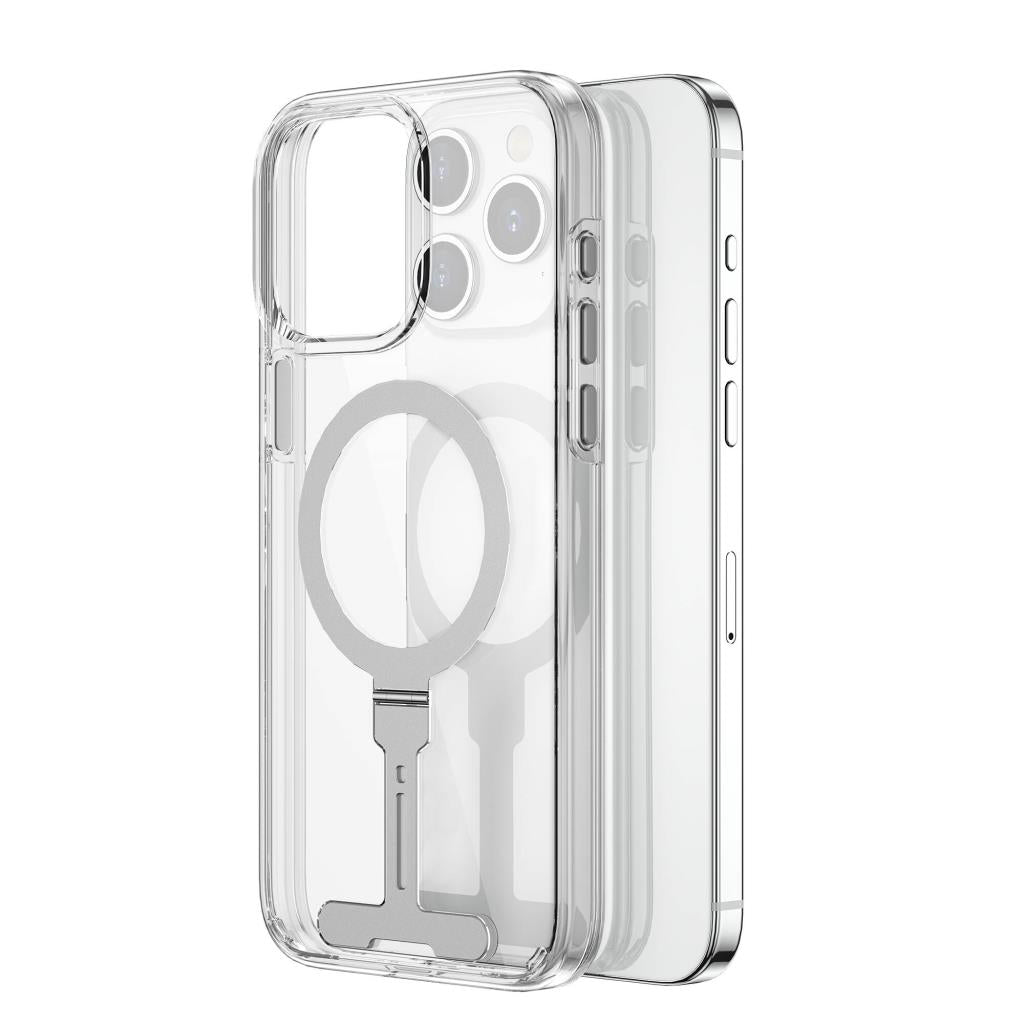 Fyy-014 Magsafe Uyumlu Standlı Şeffaf Iphone 15 Pro Kılıf