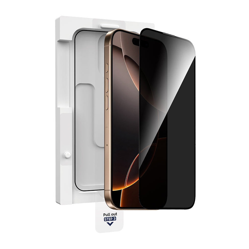 Gt-021 Titan Guard Iphone 16 Pro Max Kolay Uygulamalı Privacy Ekran Koruyucu