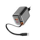 Wi-G021 Helix Gan Usb-A To Type-C Pd 45W Şarj Cihazı Ve Kablo Set