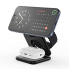 Wi-W035 Qi2 3In1 Magsafe Uyumlu Ambiyans Işıklı Kablosuz Şarj Standı 15W