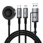 Legend Wi-C050 3In1 Usb-A + Type-C To Lightning – Type-C – Akıllı Saat 100W Şarj Kablosu 1.2M