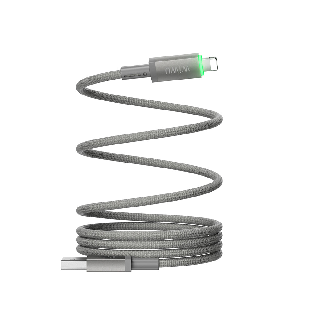Wi-C081 Maglink Işıklı Magnetik Usb-A To Lightning Hızlı Şarj Kablosu 1M